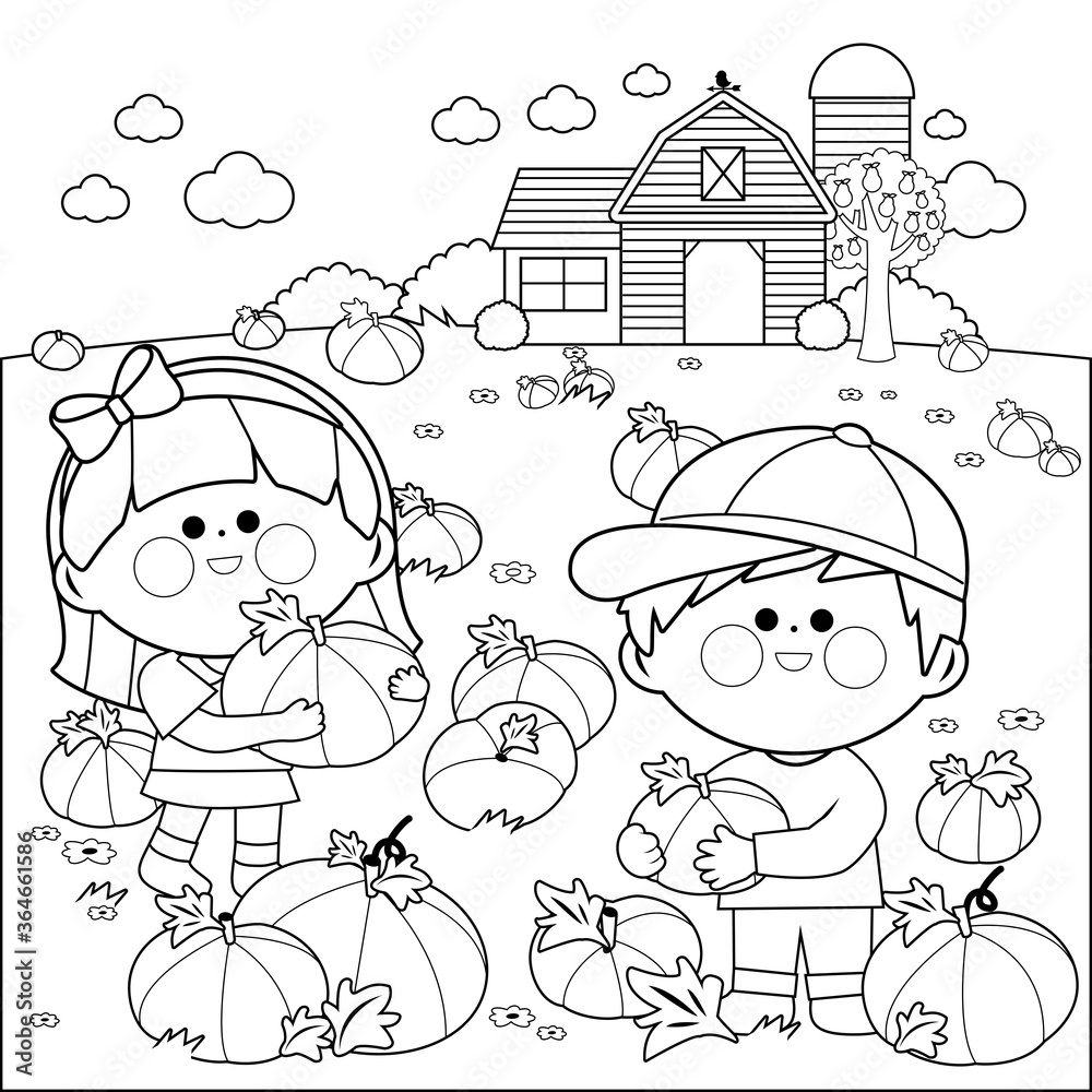 coloring page pumpkin patch coloring page pumpkin patch