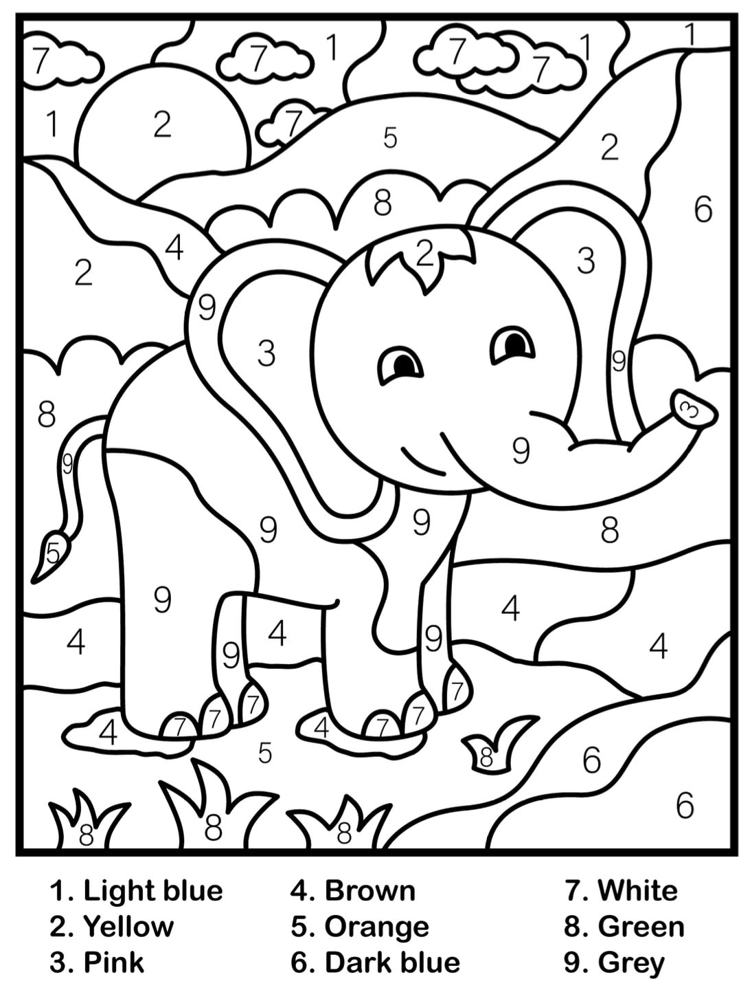 Children s Color By Number Printable PDF Printable Coloring Pages Instant Download Kids Coloring Pages Etsy Children s Color By Number Printable PDF Printable Coloring Pages Instant Download Kids Coloring Pages Etsy