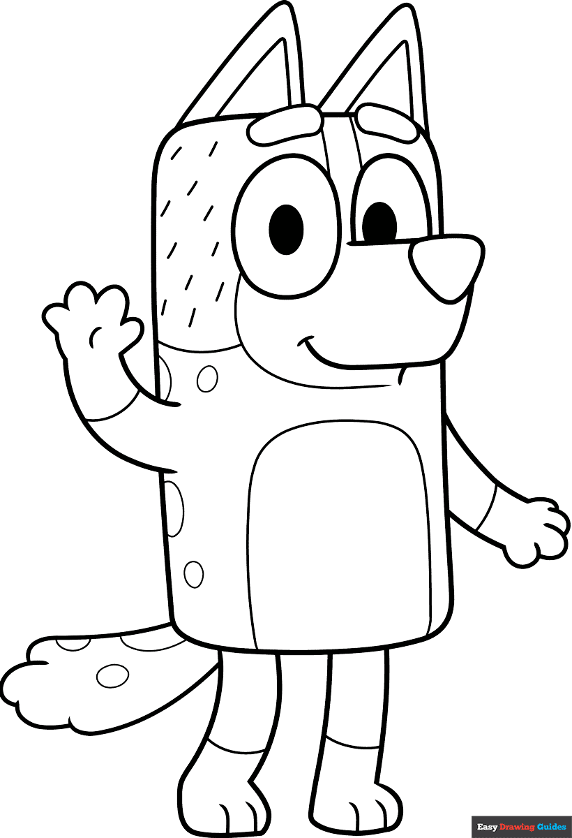 Chilli Heeler From Bluey Coloring Page Easy Drawing Guides Chilli Heeler From Bluey Coloring Page Easy Drawing Guides