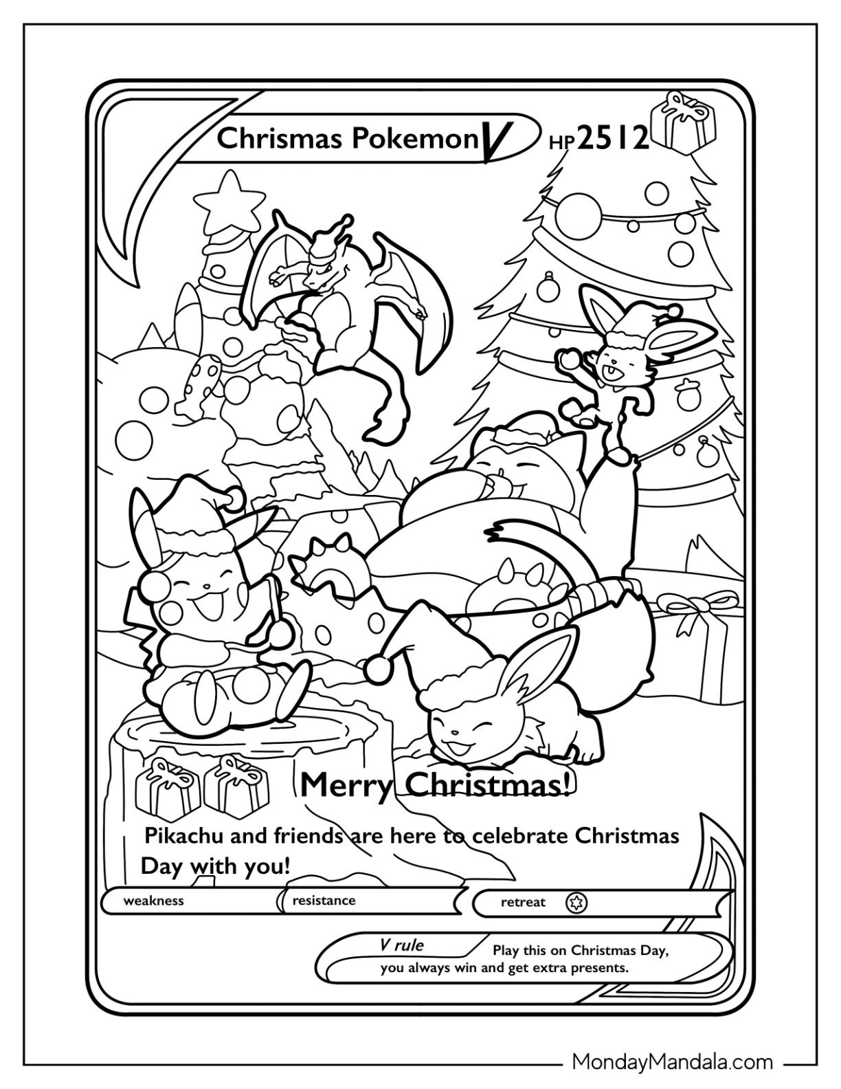 Christmas Pokemon Coloring Pages Free Printables