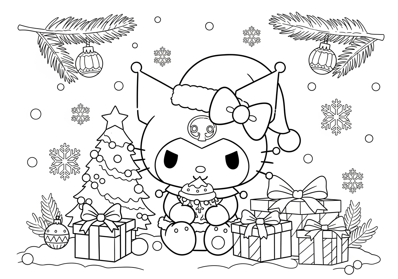 Christmas Sanrio Coloring Pages Festive Printables Christmas Sanrio Coloring Pages Festive Printables
