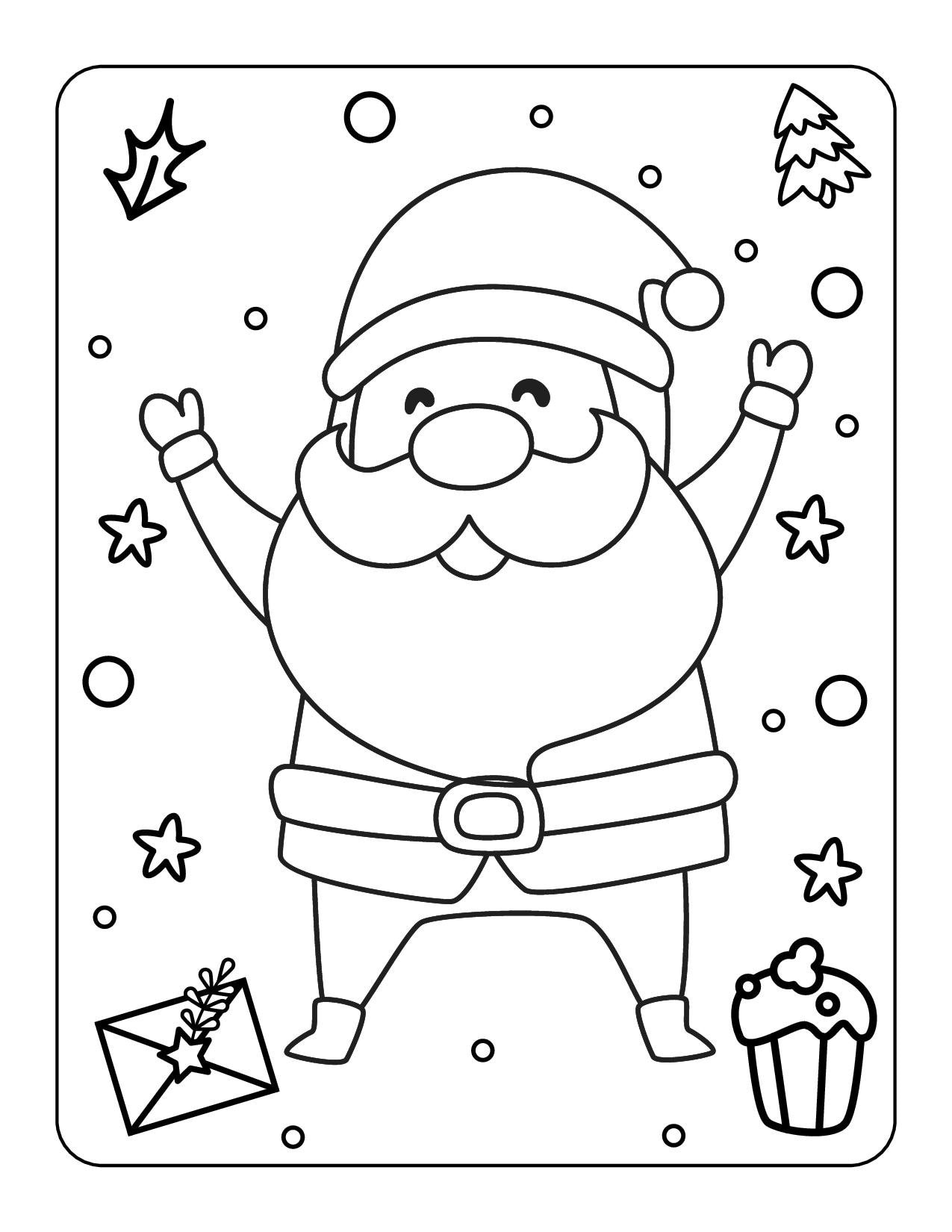 Christmas Santa Coloring Pages Sheets PRINTABLE Cute Learning Fun Kids Toddler Kindergarten Etsy Christmas Santa Coloring Pages Sheets PRINTABLE Cute Learning Fun Kids Toddler Kindergarten Etsy
