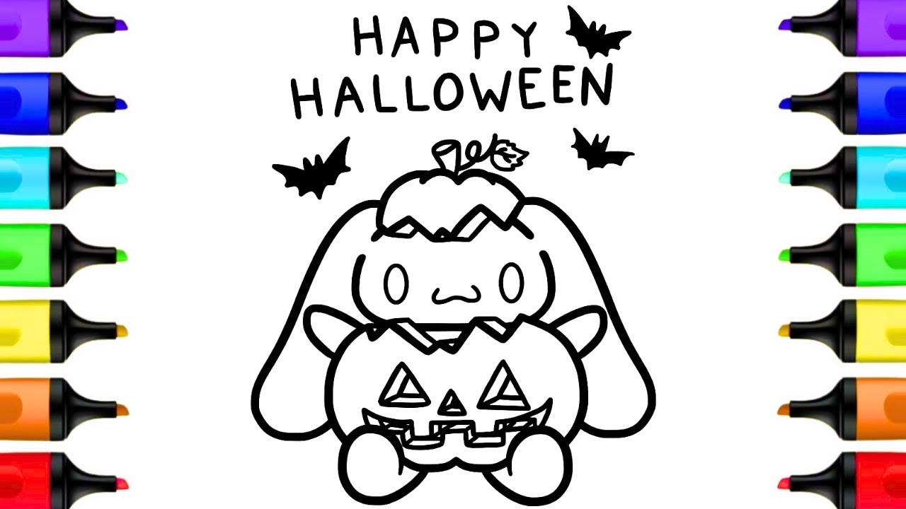 Cinnamoroll Pumpkin Happy Halloween Coloring Pages Halloween Coloring Book Pages Art Sanrio YouTube Cinnamoroll Pumpkin Happy Halloween Coloring Pages Halloween Coloring Book Pages Art Sanrio YouTube