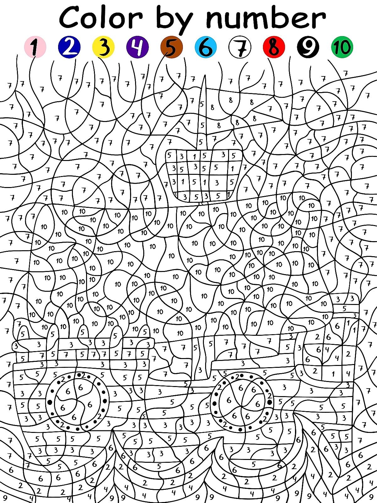 free printable color by numbers free printable color by numbers