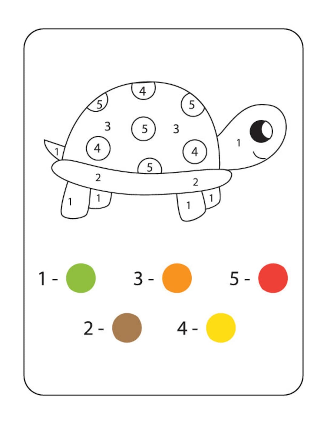 Color by numbers Coloring Pages For Kids Etsy Color by numbers Coloring Pages For Kids Etsy
