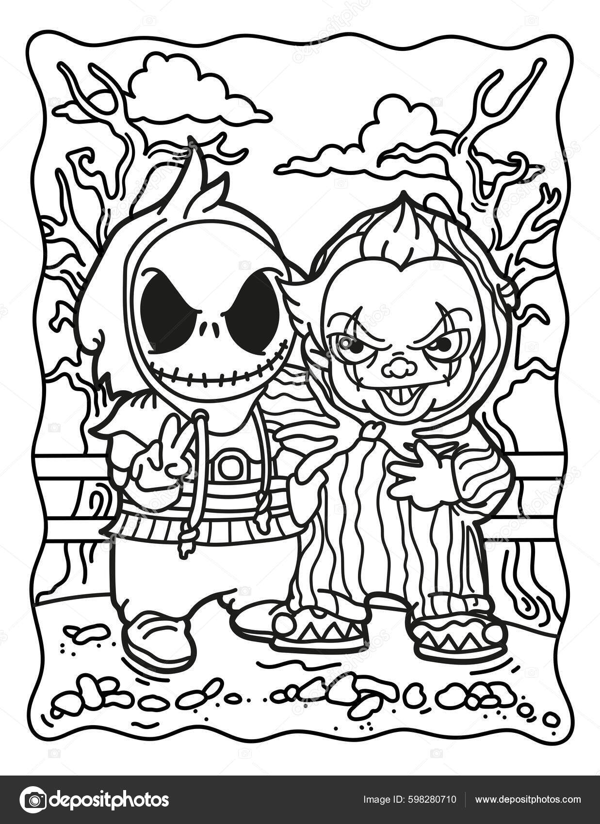 Coloring Book Children Spooky Characters Coloring Book Adults Halloween Coloring Stock Vector By meine illustrations 598280710 Coloring Book Children Spooky Characters Coloring Book Adults Halloween Coloring Stock Vector By meine illustrations 598280710