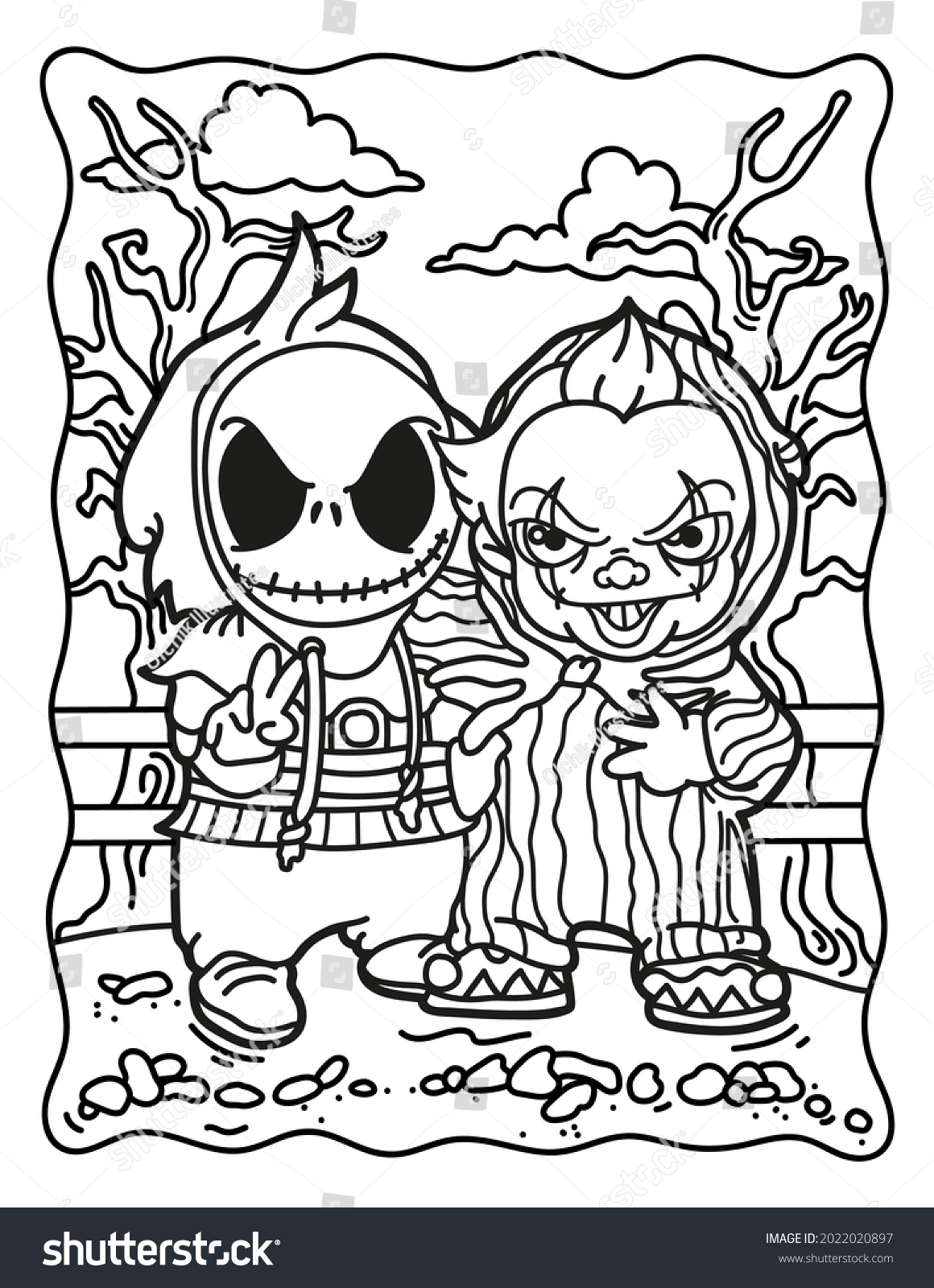 halloween color pages scary halloween color pages scary
