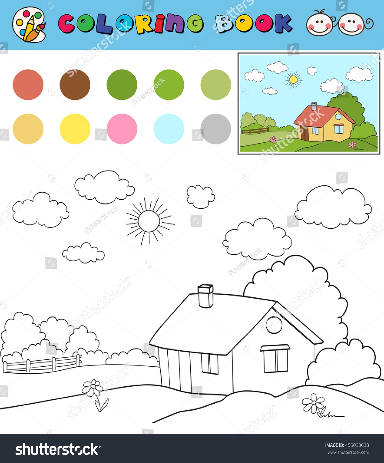 house template to color house template to color