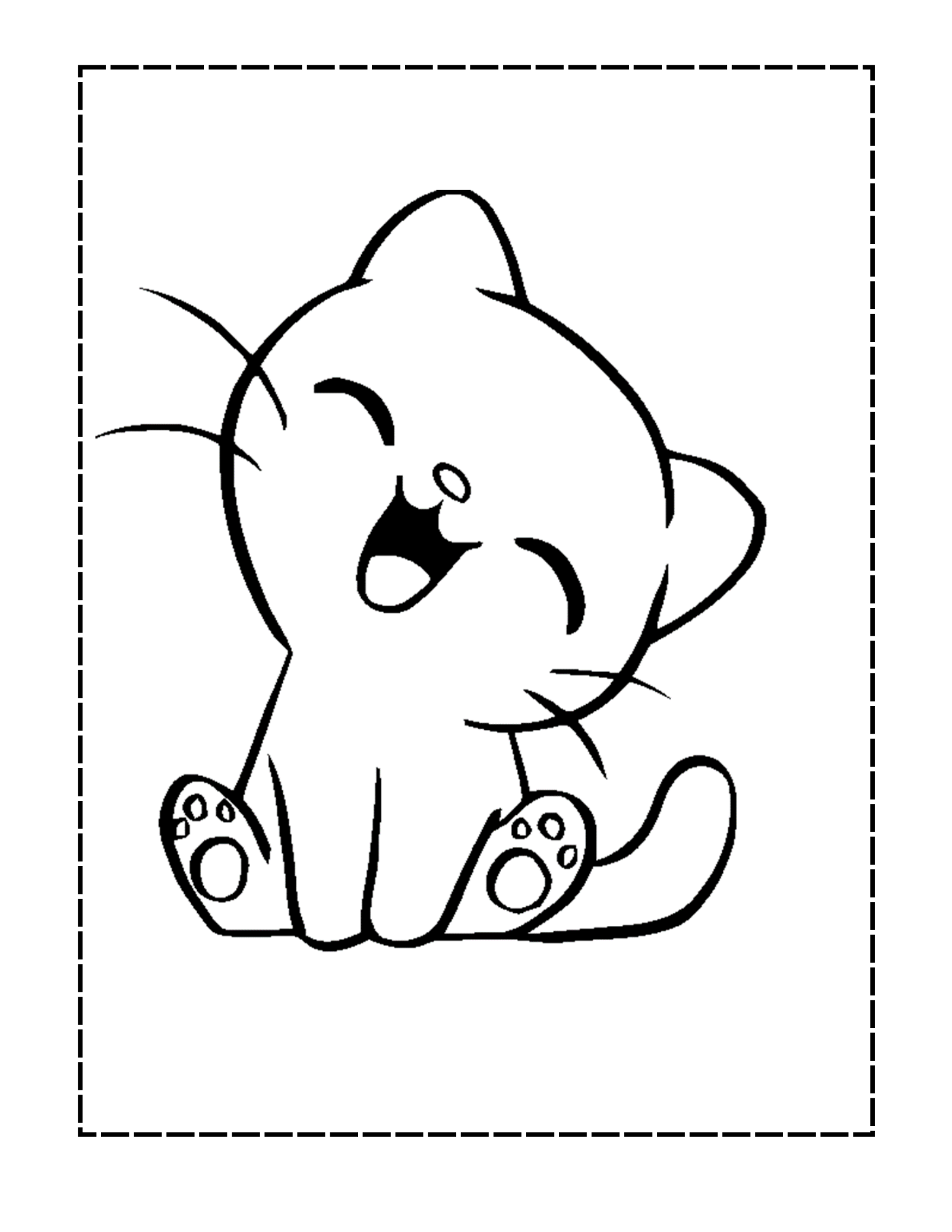 cat coloring pages cute cat coloring pages cute