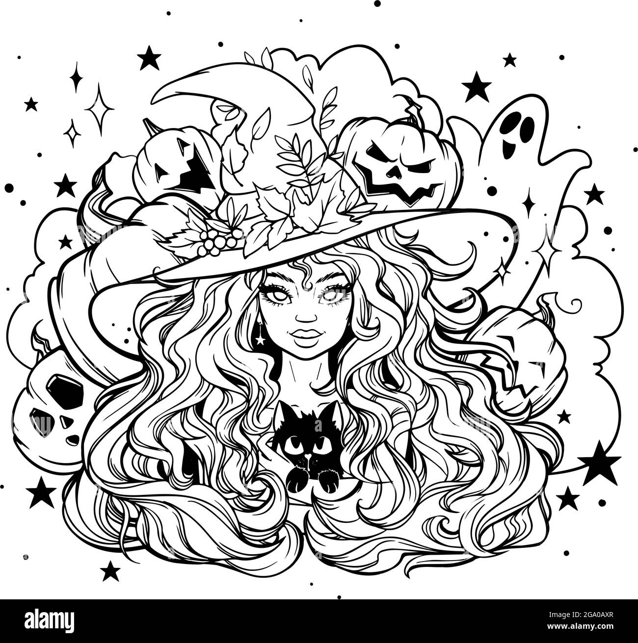 Coloring For Halloween Cut Out Stock Images Pictures Alamy