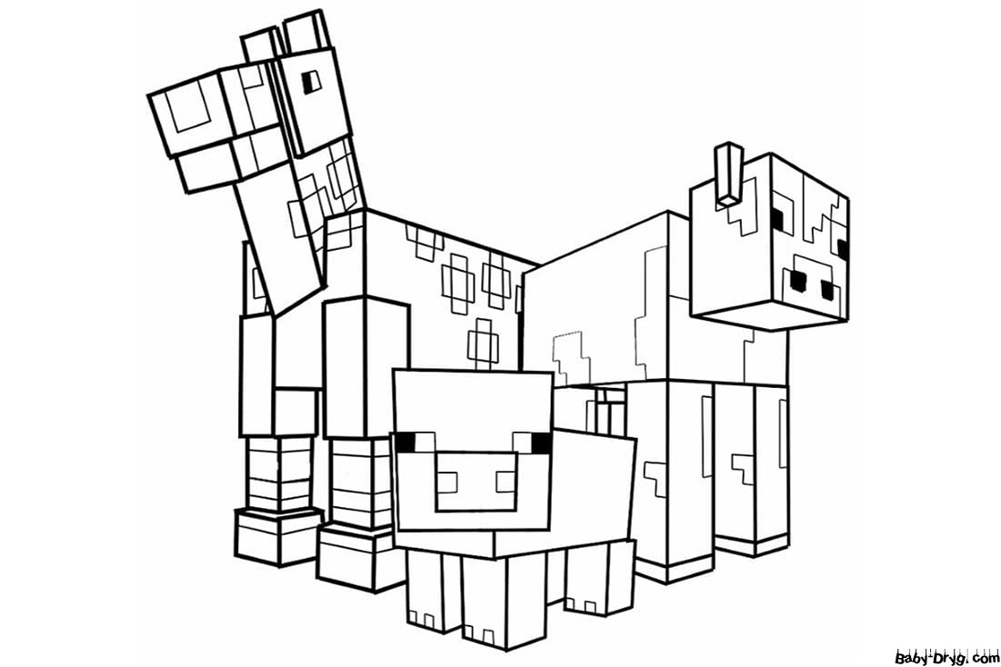 Coloring Page Animals Minecraft Coloring Minecraft Coloring Page Animals Minecraft Coloring Minecraft