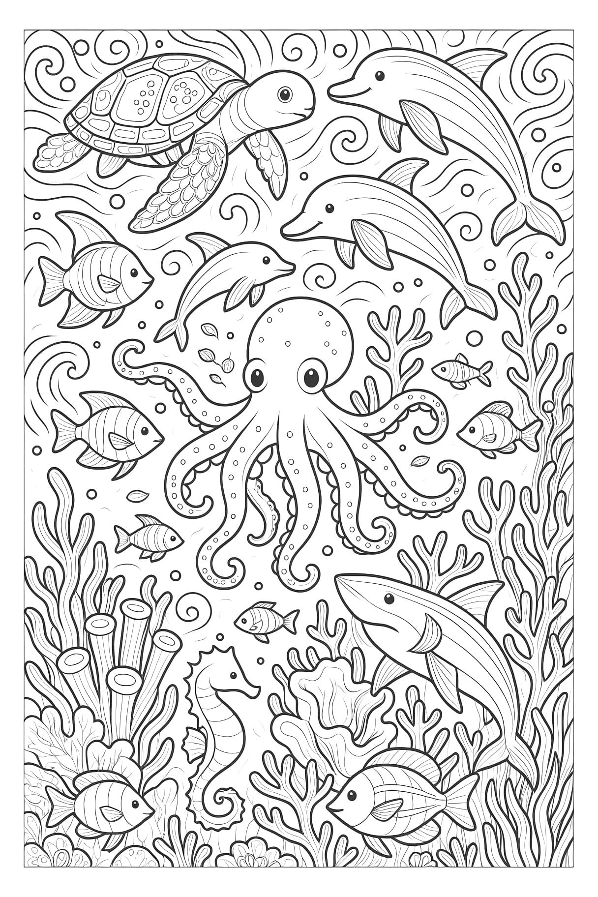 Coloring Page Ocean Animals Coloring Pages Mimi Panda Coloring Page Ocean Animals Coloring Pages Mimi Panda