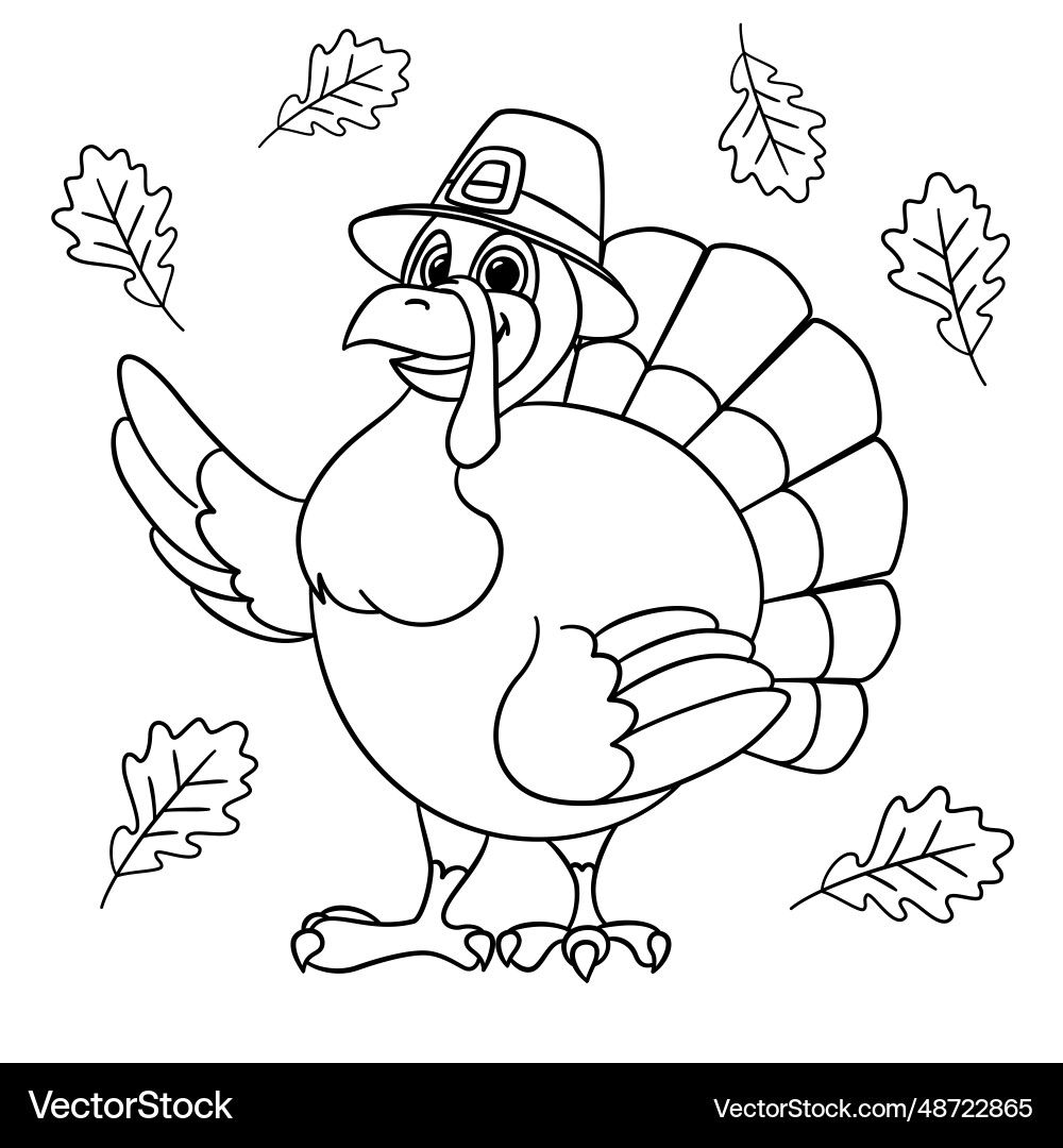 Coloring Page Thanksgiving Day Royalty Free Vector Image Coloring Page Thanksgiving Day Royalty Free Vector Image