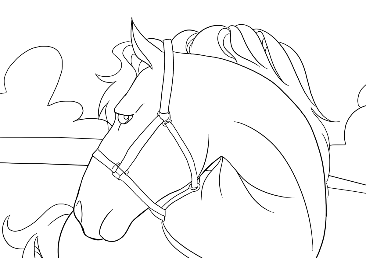 Coloring Page With Horses FREE  Coloring Page With Horses FREE
