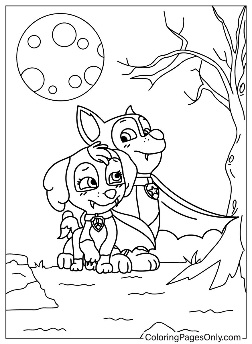 halloween paw patrol coloring pages halloween paw patrol coloring pages