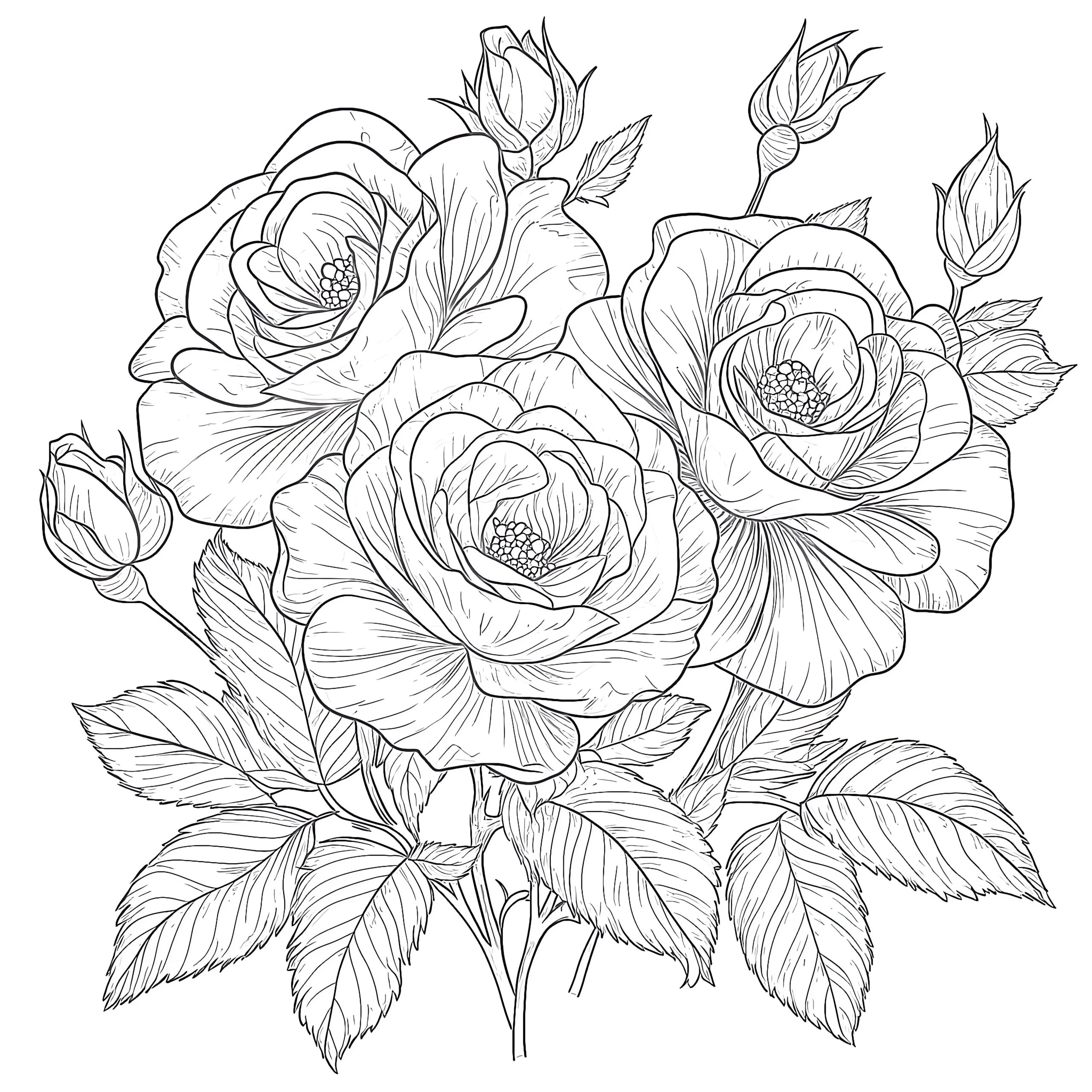 Coloring Pages Roses Flowers Coloring Pages Mimi Panda