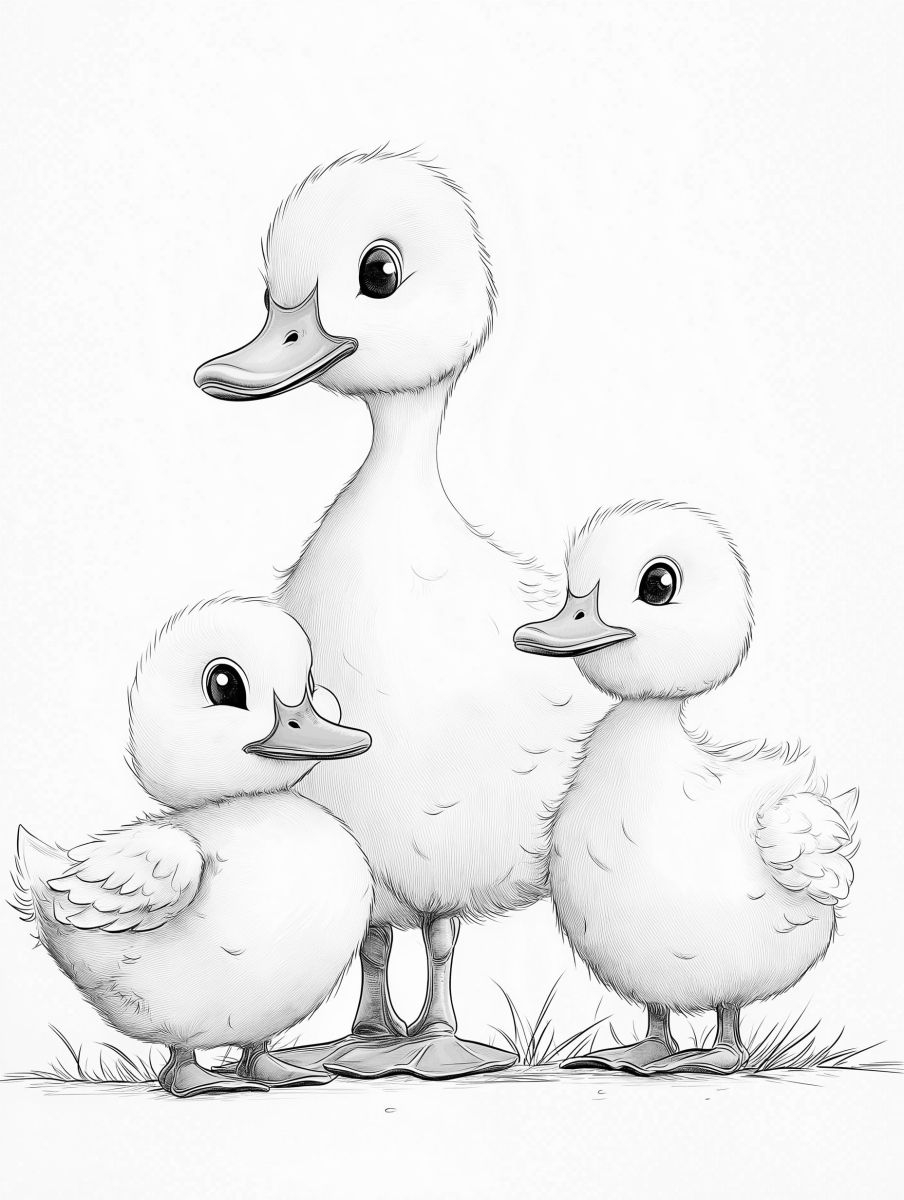 Coloring Picture Of A Beautiful Duck Family Mother Duck And 2 Little Ducklings Zumipic Coloring Picture Of A Beautiful Duck Family Mother Duck And 2 Little Ducklings Zumipic