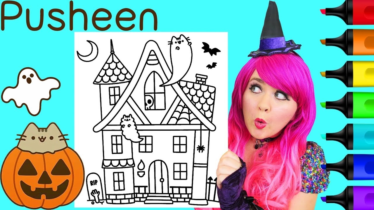 Coloring Pusheen Cat Halloween Coloring Page Prismacolor Markers KiMMi THE CLOWN YouTube Coloring Pusheen Cat Halloween Coloring Page Prismacolor Markers KiMMi THE CLOWN YouTube