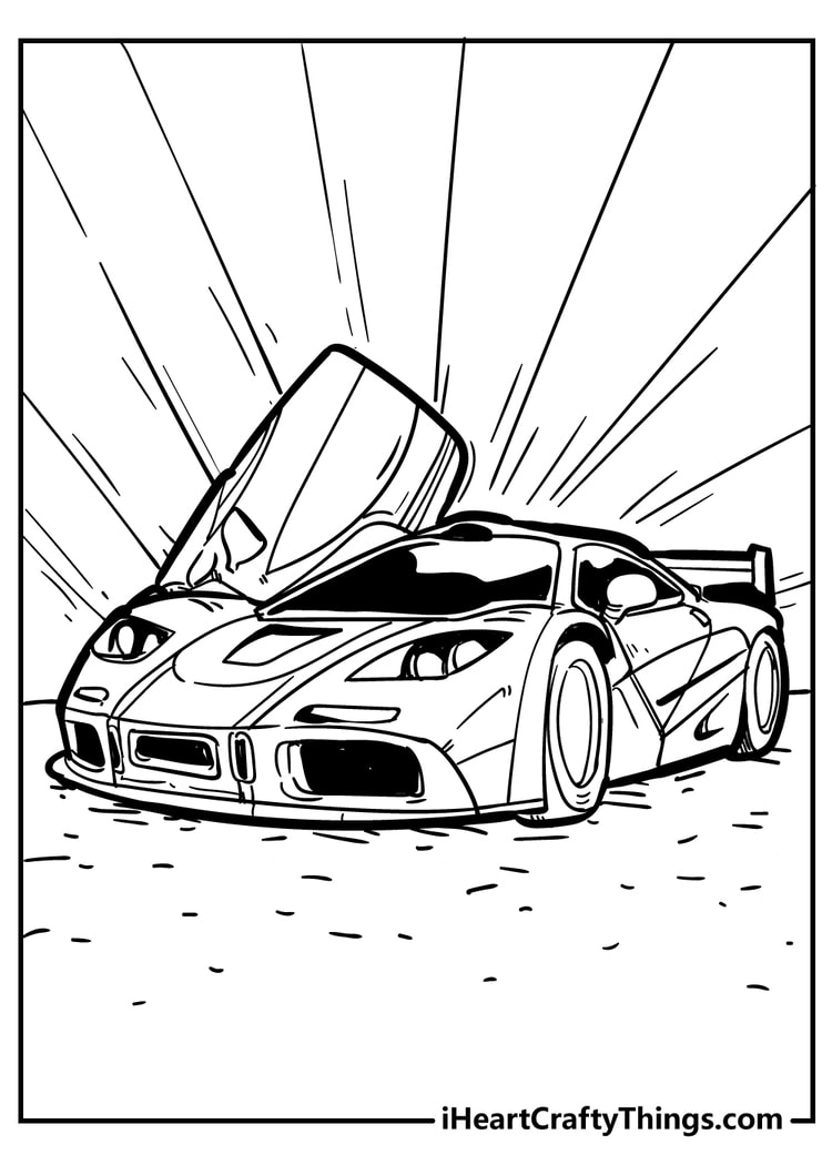 Cool Car Coloring Pages 100 Free Printables Worksheets Library