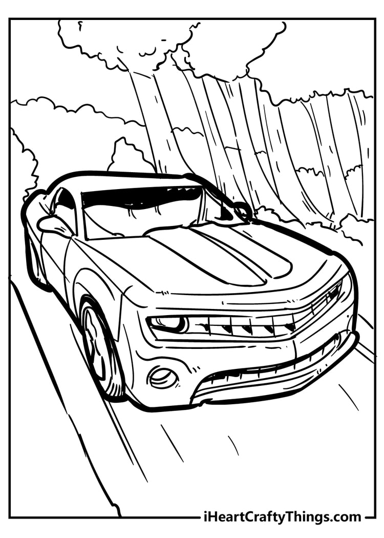 Cool Car Coloring Pages 100 Free Printables Worksheets Library