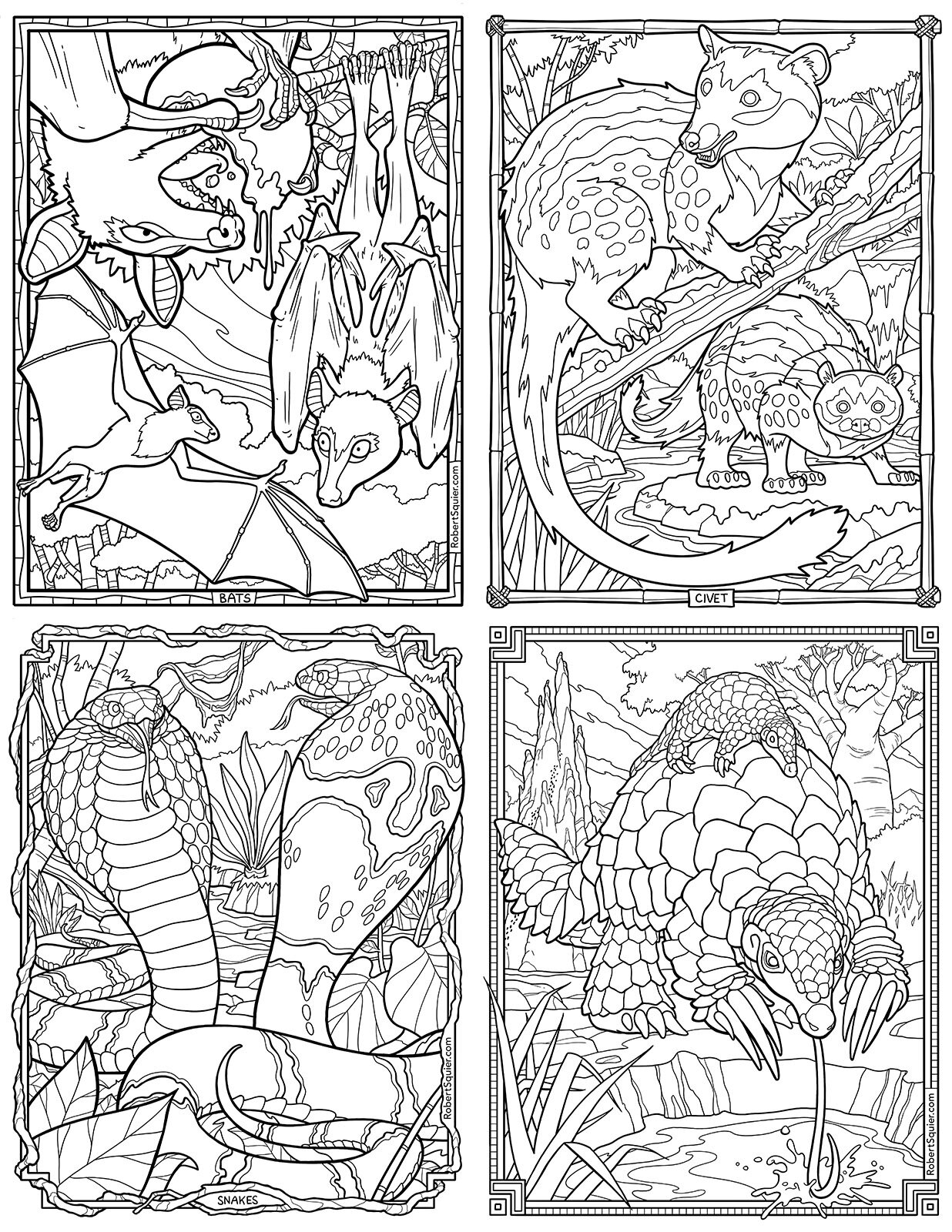 Coronavirus Animal Scapegoat Coloring Pages 1 4 PDF  Coronavirus Animal Scapegoat Coloring Pages 1 4 PDF