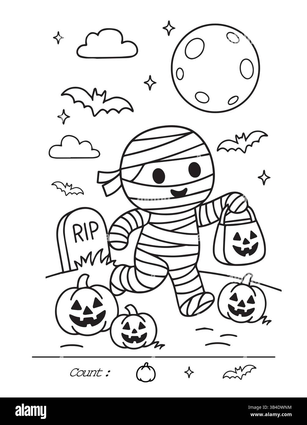 Creepy Coloring Page Black And White Stock Photos Images Page 2 Alamy