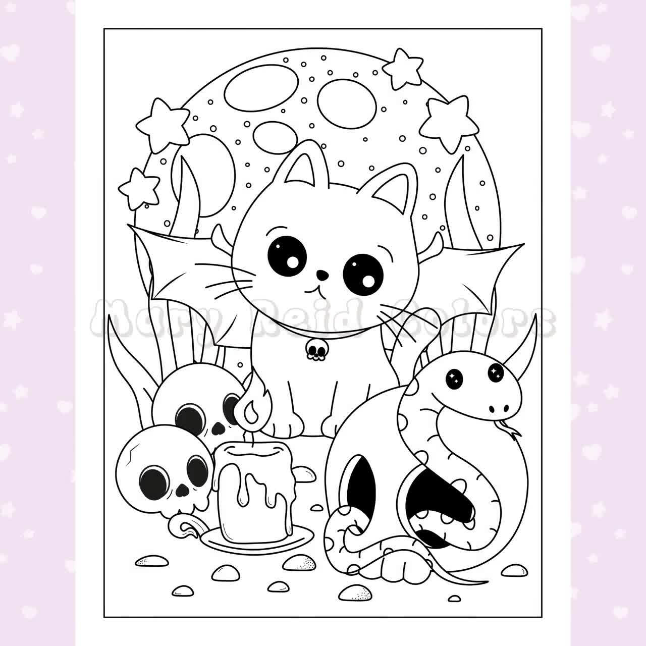 Creepy Kawaii Coloring Book Pastel Goth Printable Pages PDF Etsy Ireland Creepy Kawaii Coloring Book Pastel Goth Printable Pages PDF Etsy Ireland