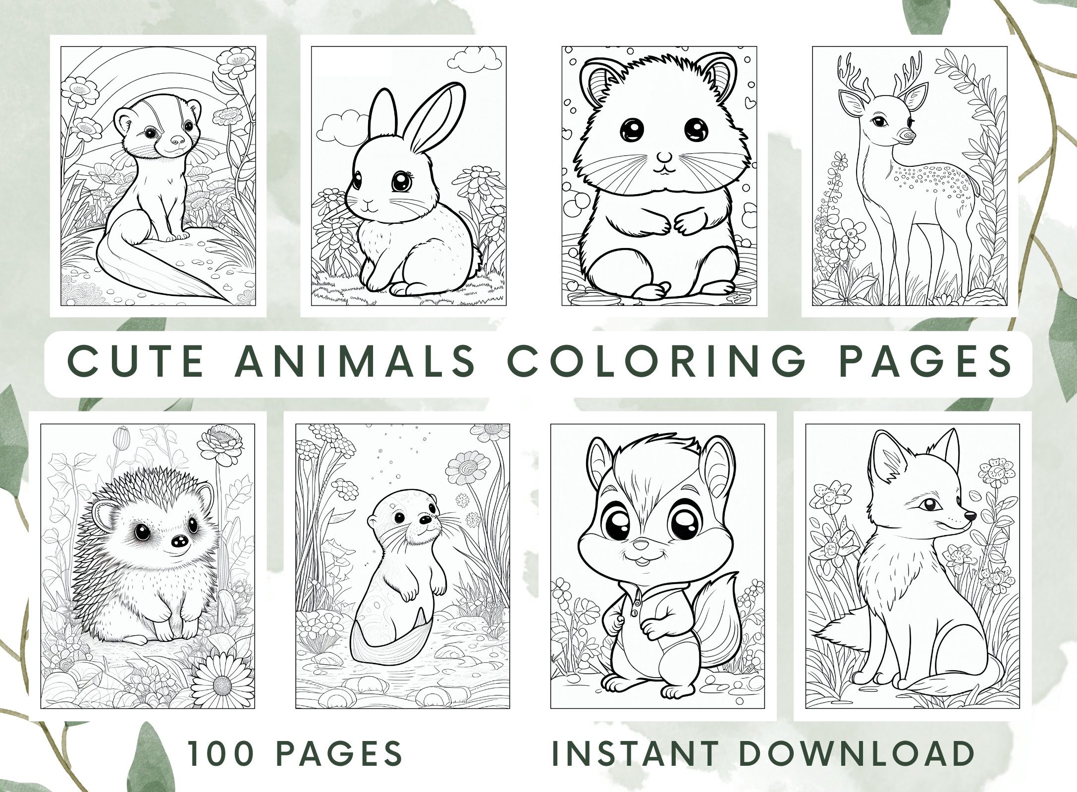 Cute Animals Coloring Pages For Kids Cute Animals Coloring Book For Kids Animal Coloring Kids Coloring Pages Digital Download Printable Etsy Cute Animals Coloring Pages For Kids Cute Animals Coloring Book For Kids Animal Coloring Kids Coloring Pages Digital Download Printable Etsy
