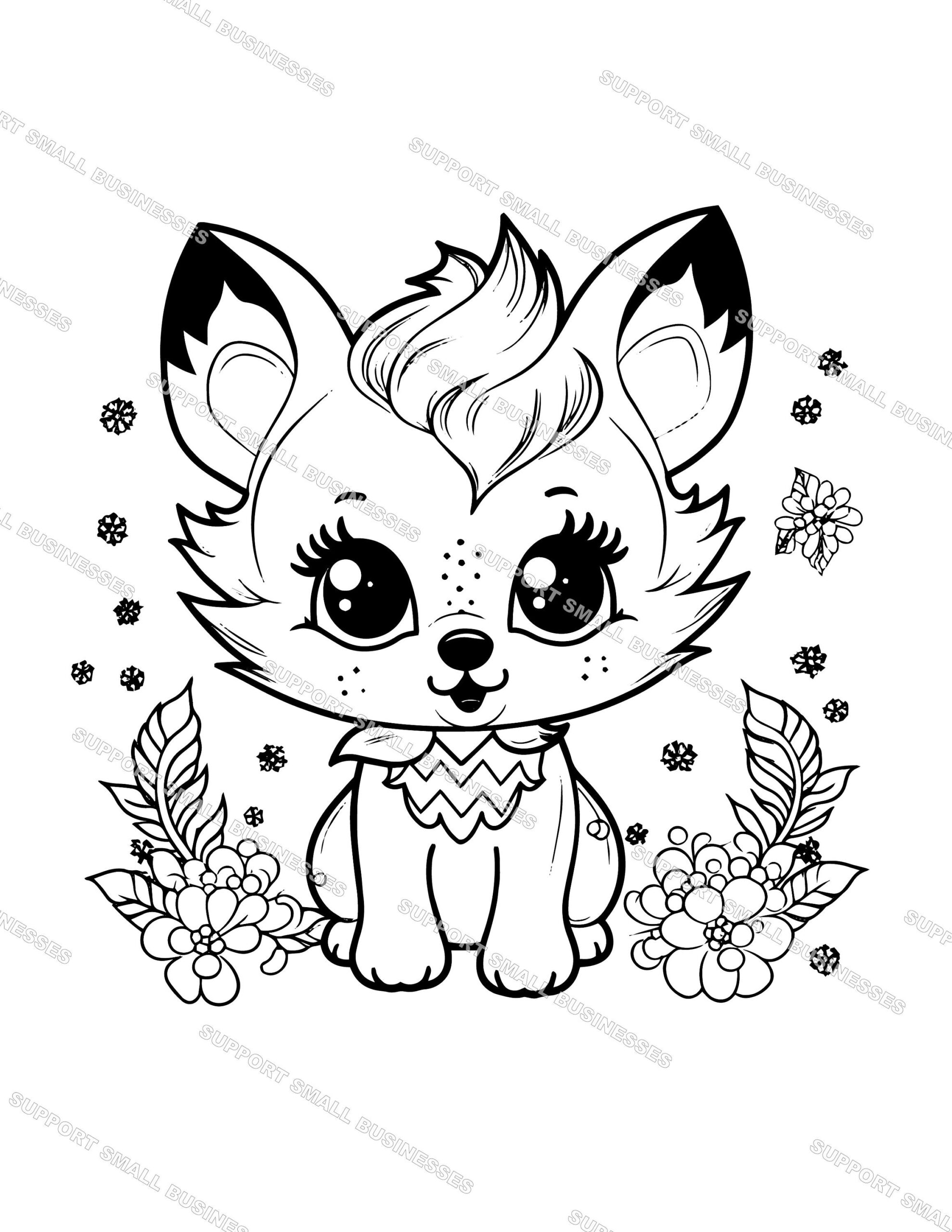 Cute Baby Holiday Fox Coloring Pages 5 Vector Shape SVG Instant Download Etsy Cute Baby Holiday Fox Coloring Pages 5 Vector Shape SVG Instant Download Etsy