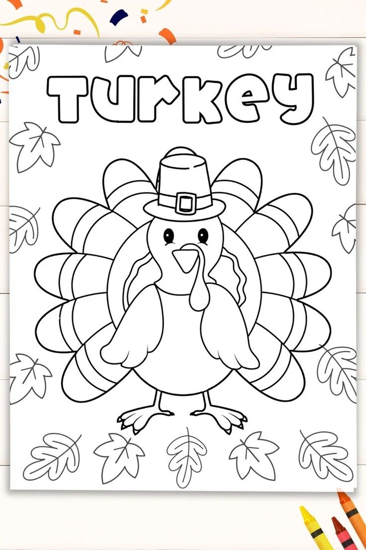 Cute Coloring Turkey Coloring Pages For Kids Kids Party Games Thanksgiving Party Favors Thanksgiving Activity Sheets Fall Coloring Autumn Etsy