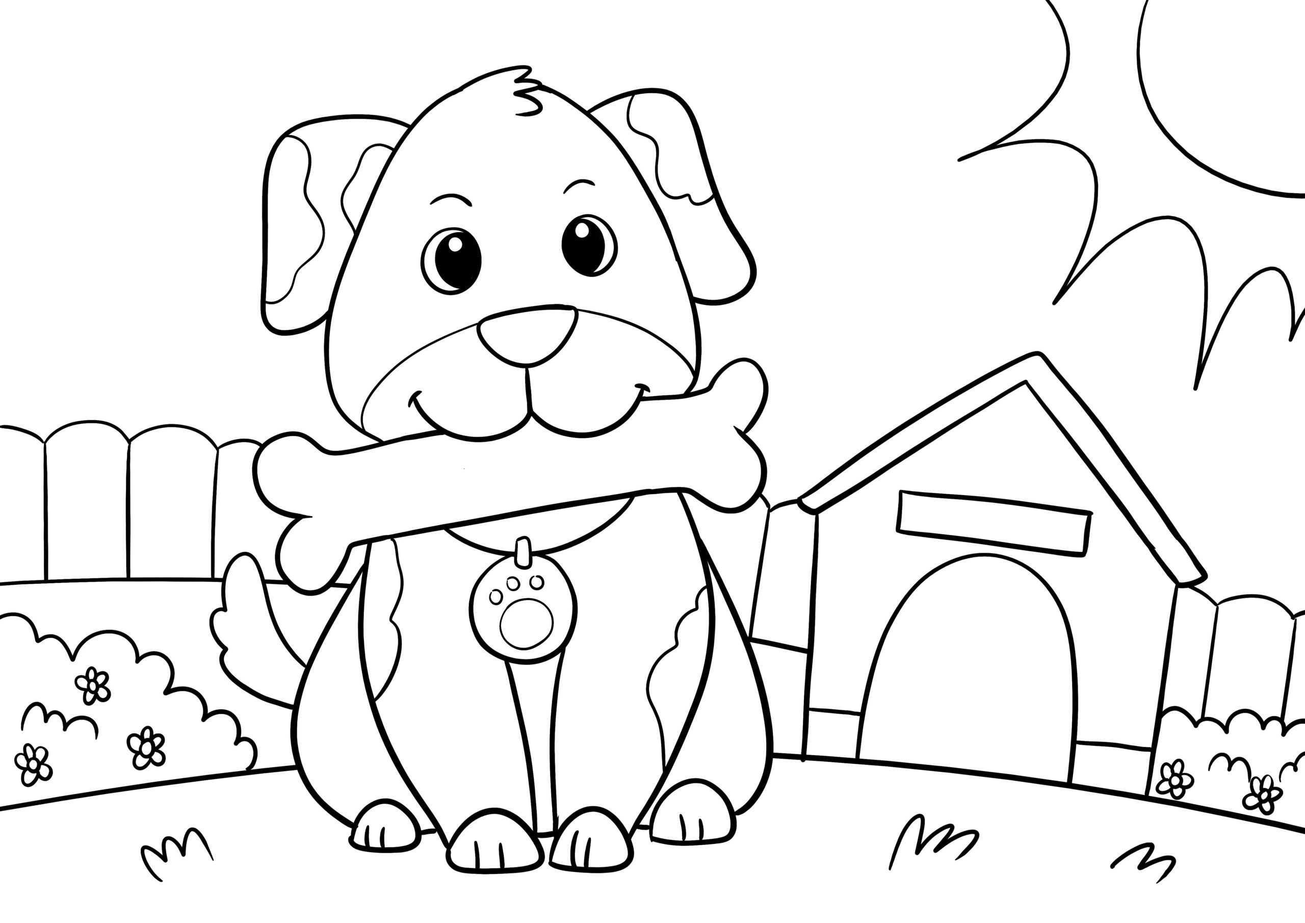 cute dog coloring pages cute dog coloring pages