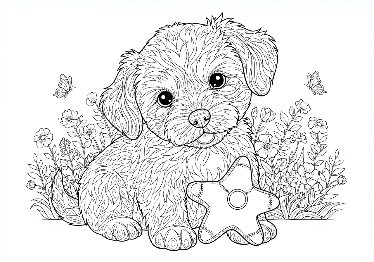 cute dog color pages cute dog color pages