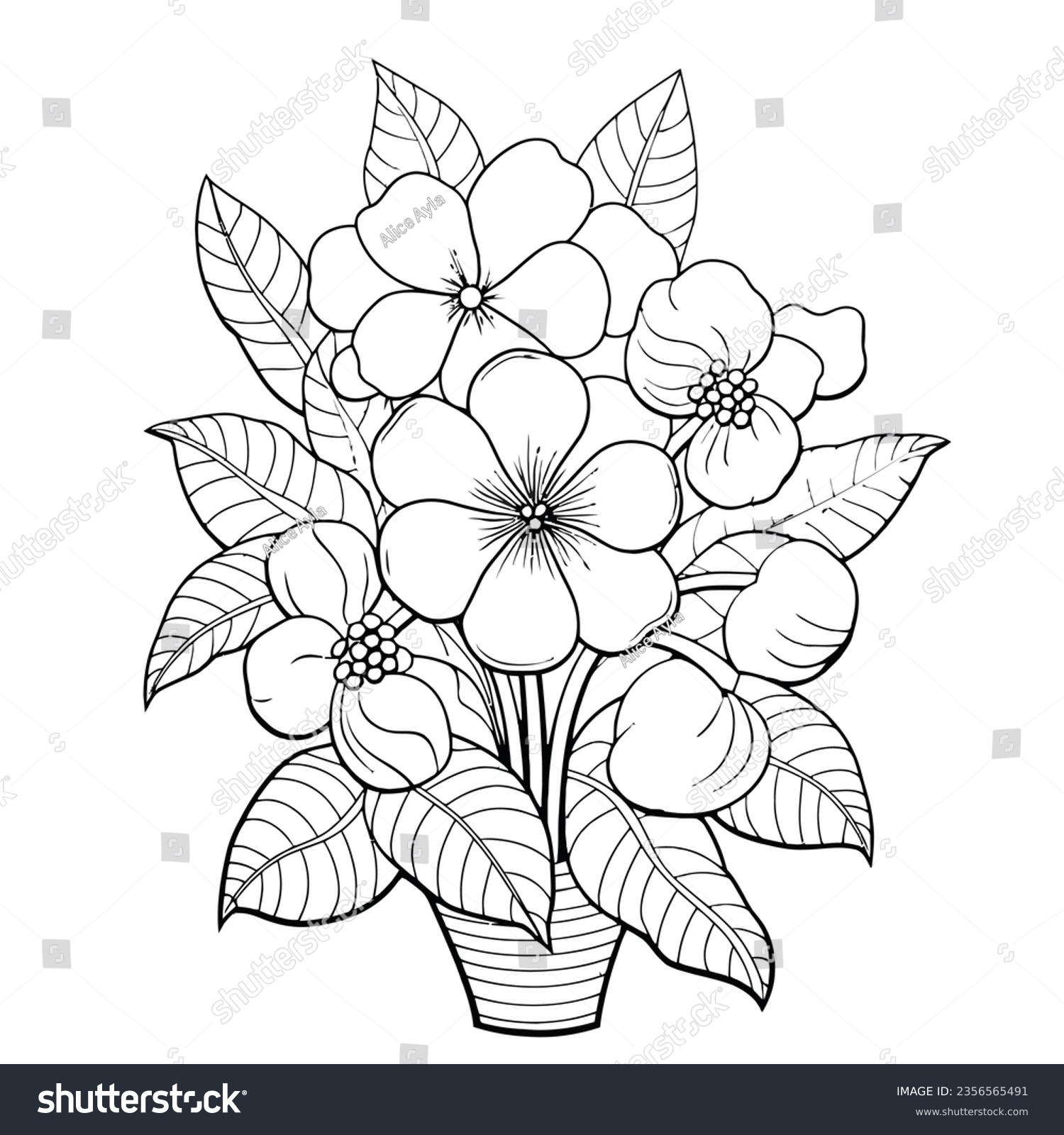 Cute Flower Coloring Book Page Kids Stock Vector Royalty Free 2356565491 Shutterstock Cute Flower Coloring Book Page Kids Stock Vector Royalty Free 2356565491 Shutterstock