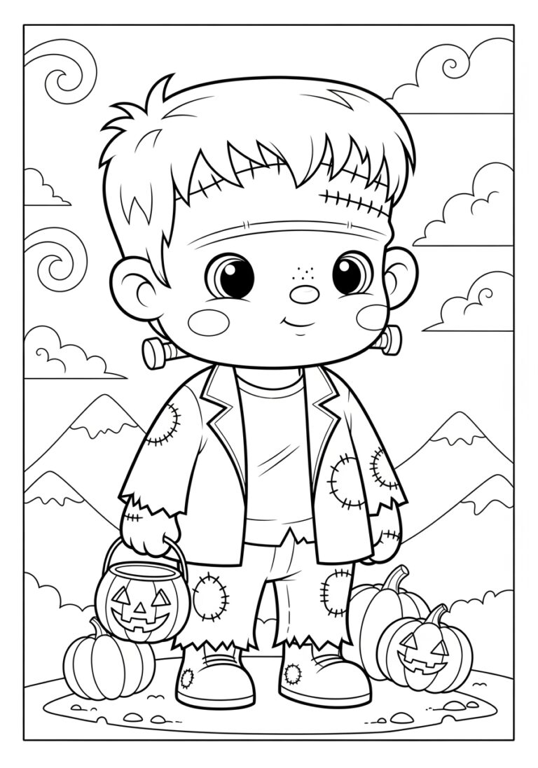 halloween frankenstein coloring pages halloween frankenstein coloring pages