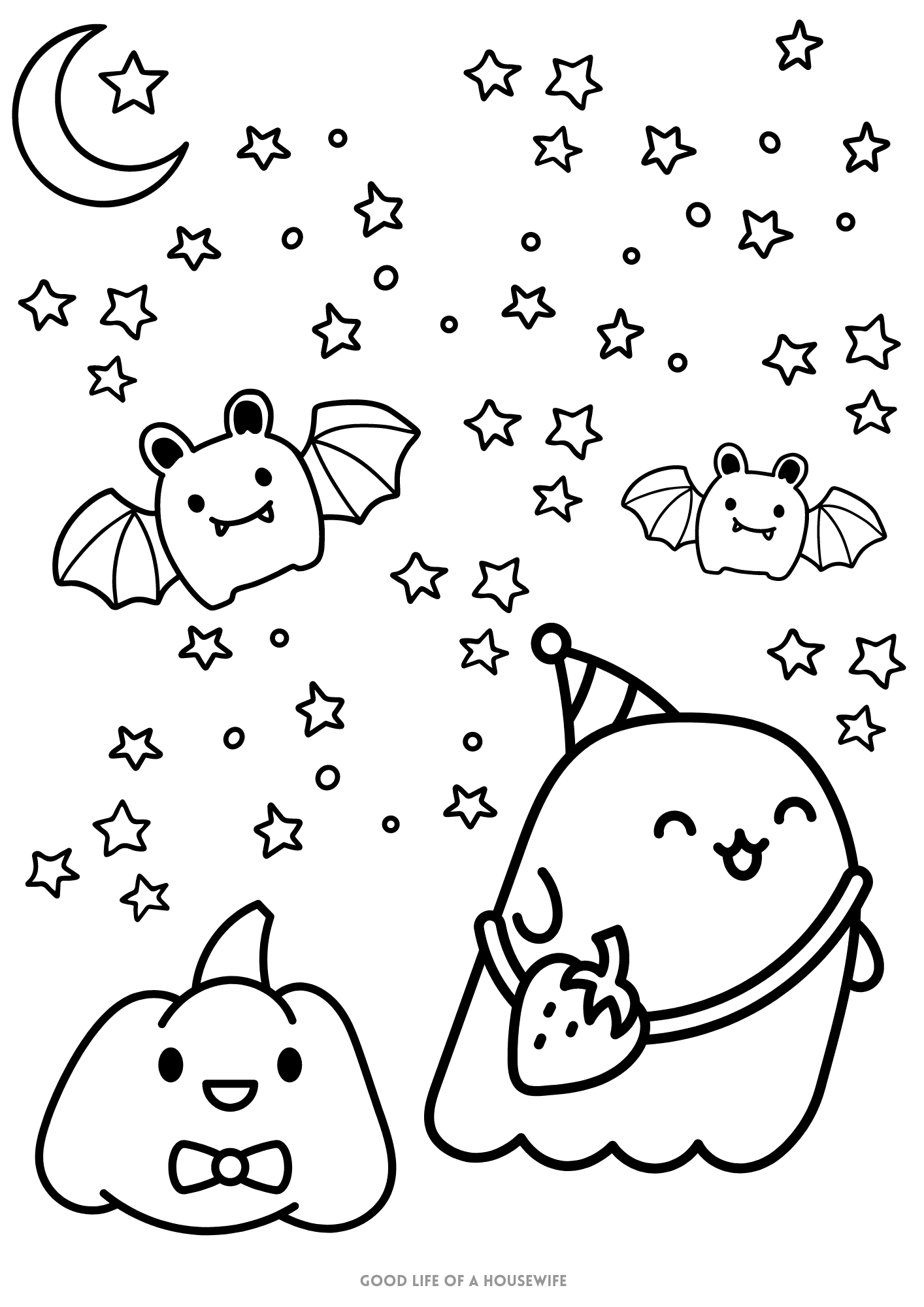 Cute Halloween Coloring Pages For Kids Good Life Of A Housewife Cute Halloween Coloring Pages For Kids Good Life Of A Housewife