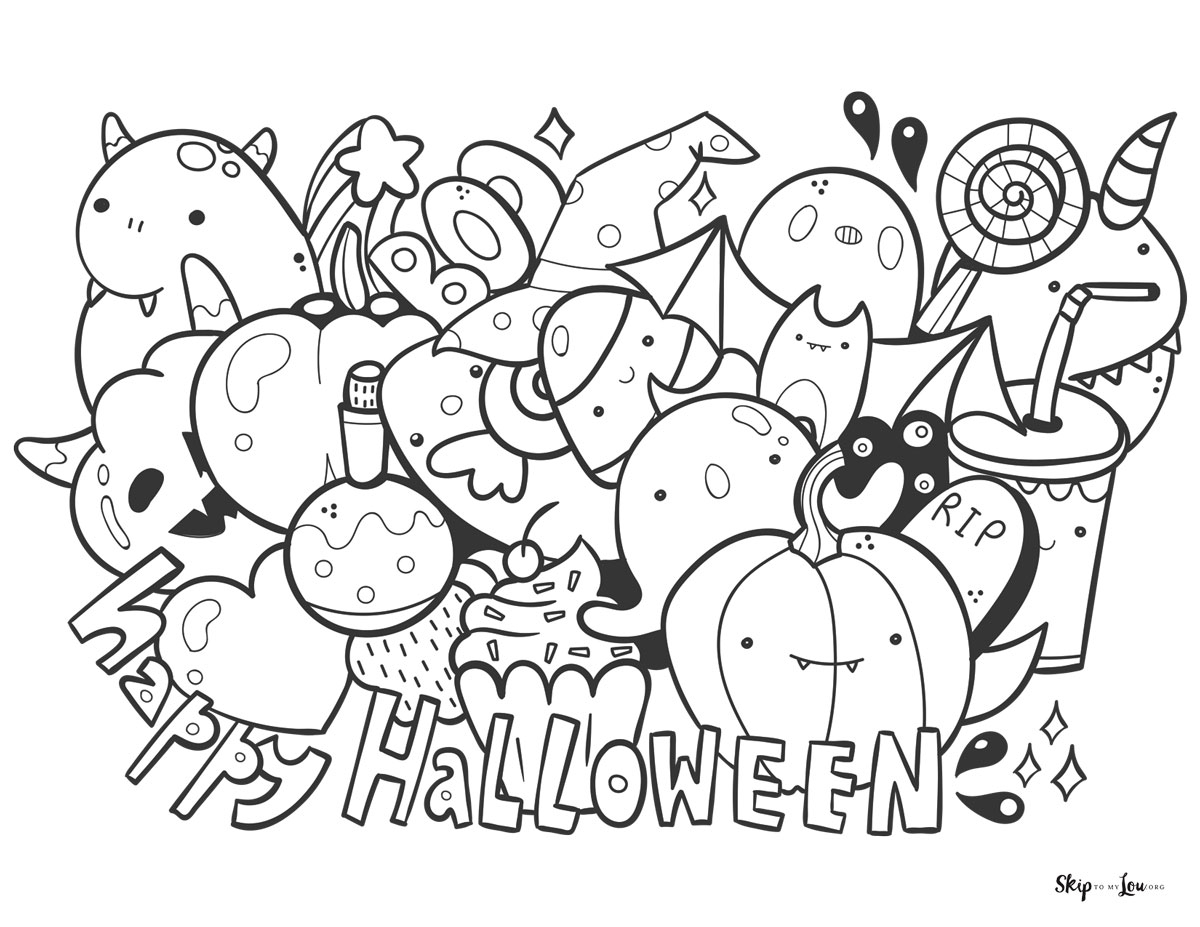 Cute Halloween Coloring Pages To Print And Color Skip To My Lou Cute Halloween Coloring Pages To Print And Color Skip To My Lou
