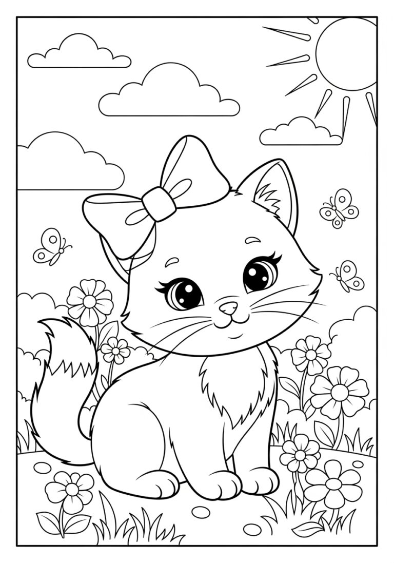 Cute Kitten Coloring Pictures For Kids To Print Cute Kitten Coloring Pictures For Kids To Print
