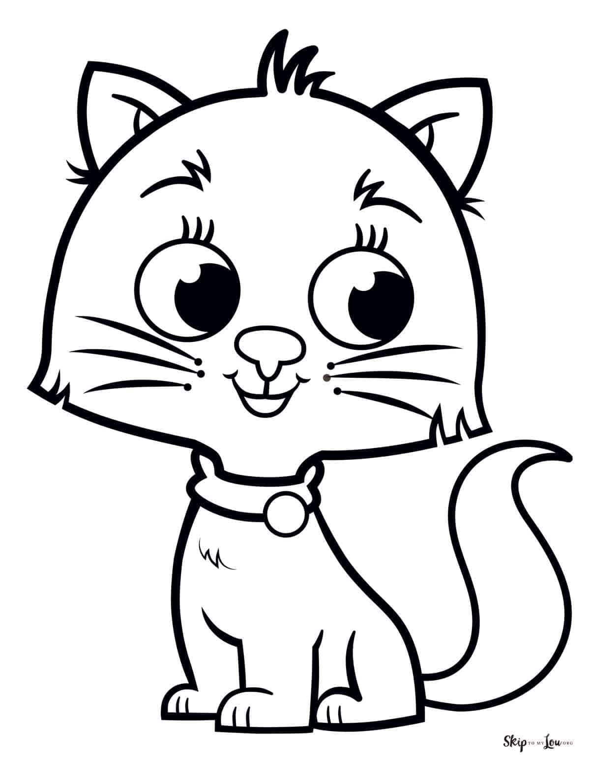 coloring pages of kitty cats