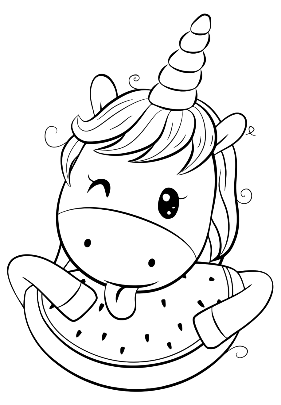 Cute Unicorn Coloring Pages YouLoveIt