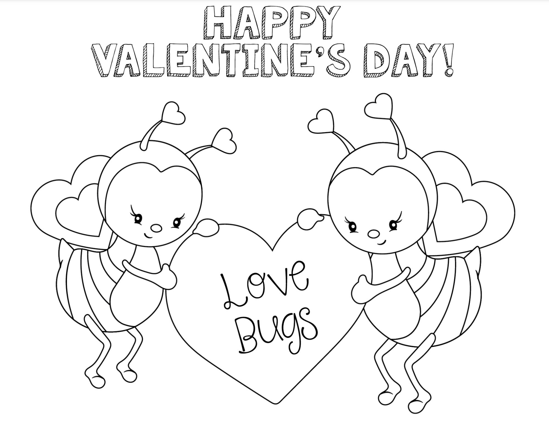 Cute Valentine s Day Coloring Pages For Kids Crazy Little Projects Cute Valentine s Day Coloring Pages For Kids Crazy Little Projects