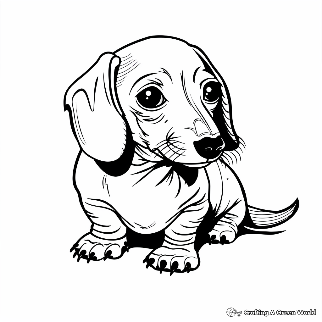 Dachshund Coloring Pages Free Printable  Dachshund Coloring Pages Free Printable