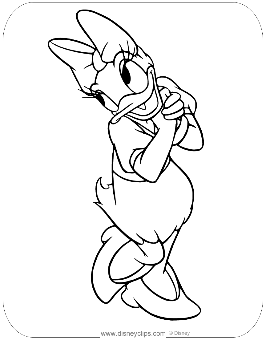 Daisy Duck Coloring Pages 4 Disneyclips Daisy Duck Coloring Pages 4 Disneyclips
