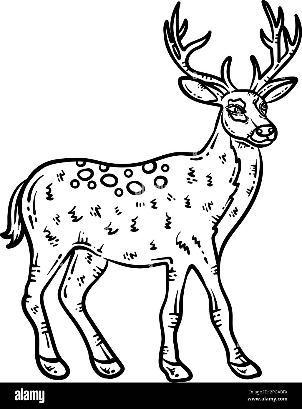 coloring picture of a deer