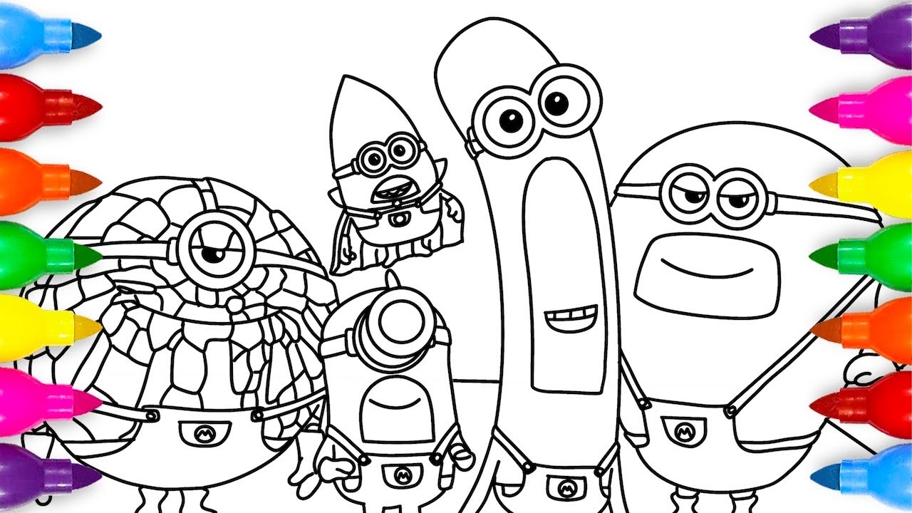 Despicable Me 4 Mega Minions Coloring Page YouTube Despicable Me 4 Mega Minions Coloring Page YouTube