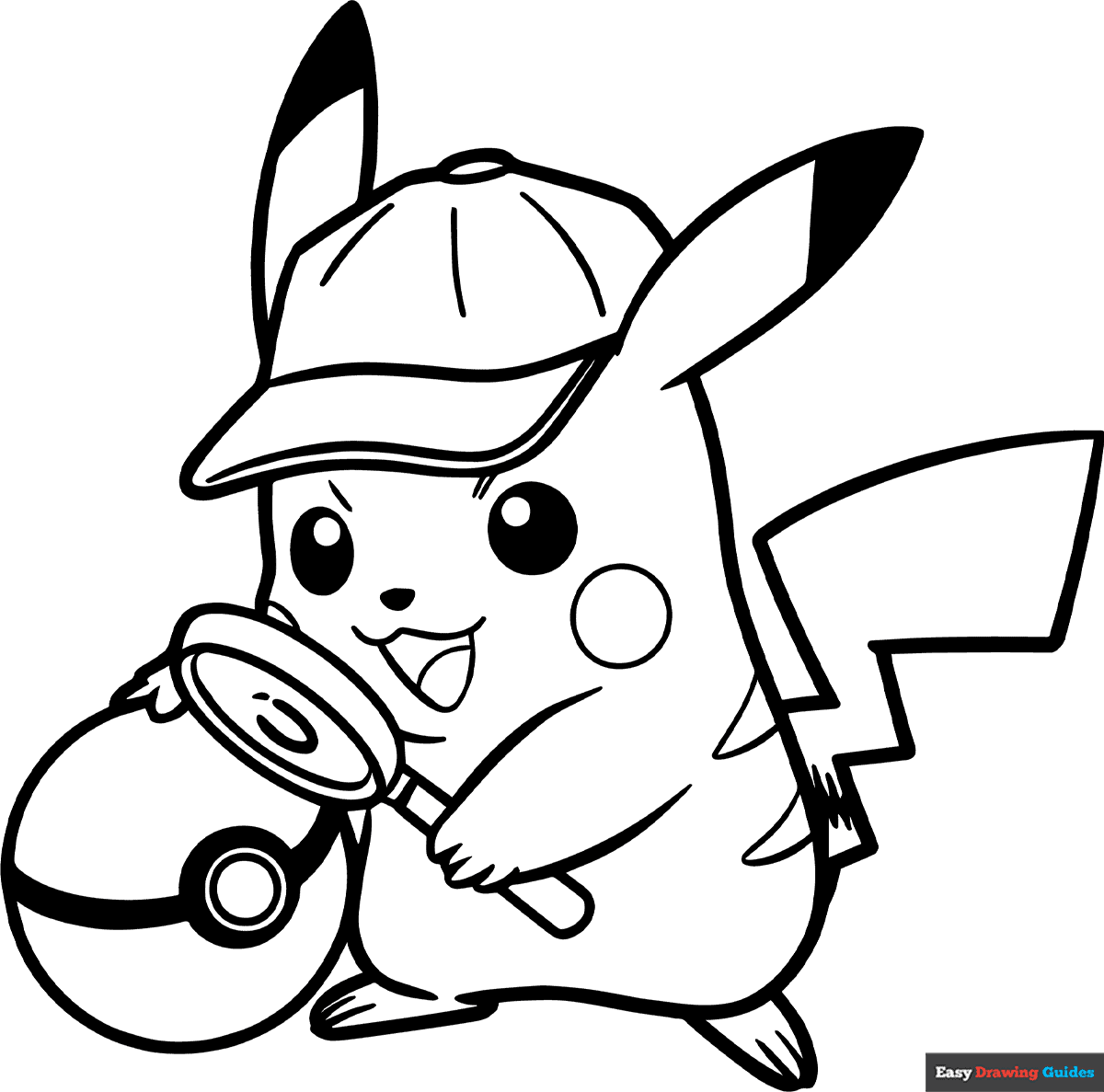 Detective Pikachu Coloring Page Easy Drawing Guides Detective Pikachu Coloring Page Easy Drawing Guides