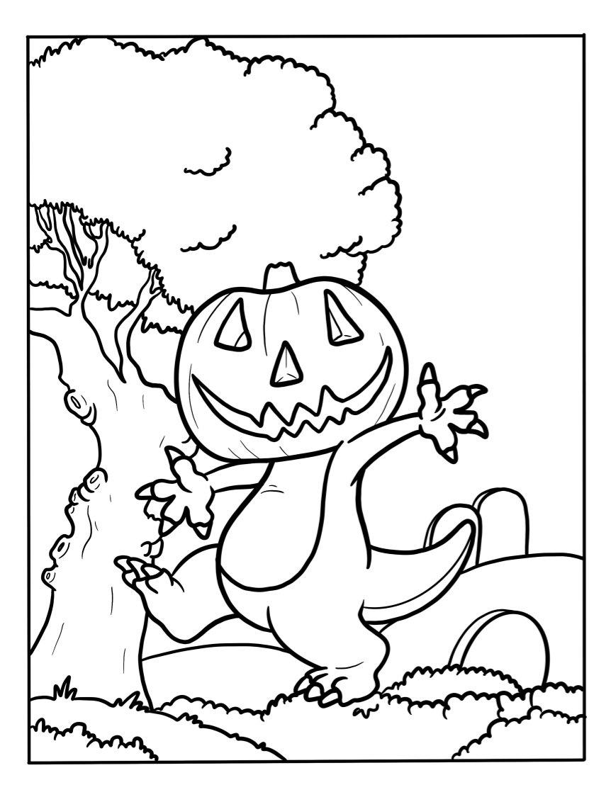 dinosaur halloween coloring pages dinosaur halloween coloring pages