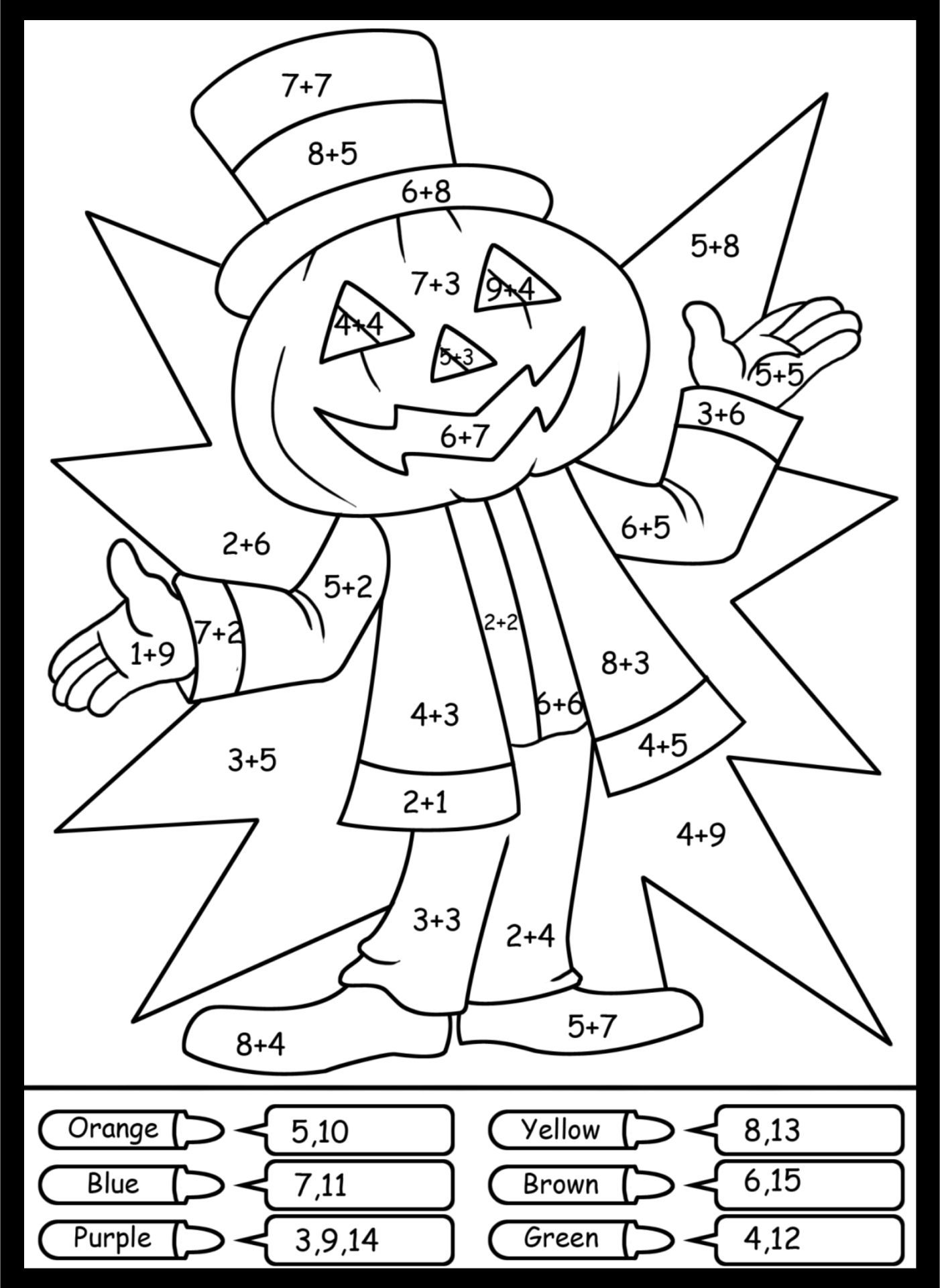 halloween coloring pages math halloween coloring pages math