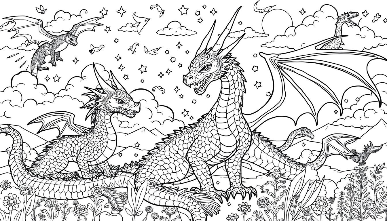 Discover Magical Dragon Coloring Pages For All Ages