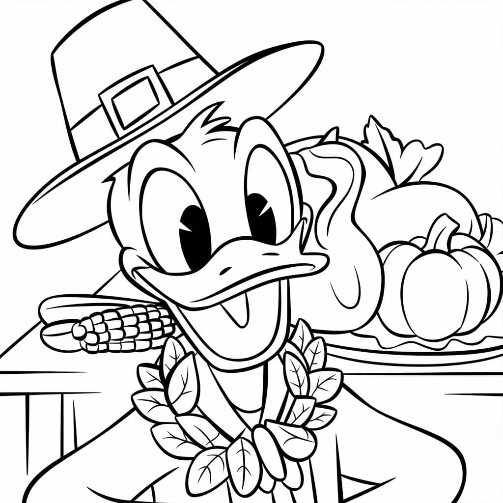 Disney Donlad Duck Thanksgiving Coloring Page Download Print Or Color Online For Free Disney Donlad Duck Thanksgiving Coloring Page Download Print Or Color Online For Free