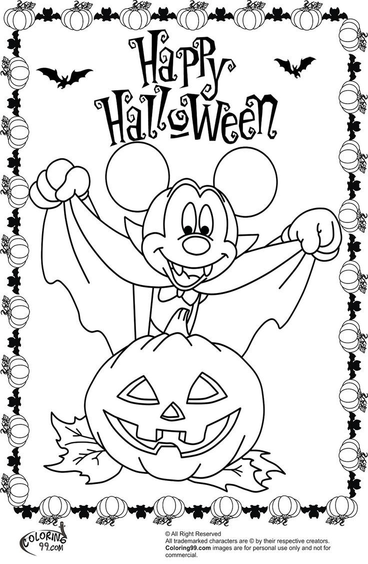 Disney Halloween Coloring Pages Mickey Mouse Coloring Pages Disney Halloween Coloring Pages
